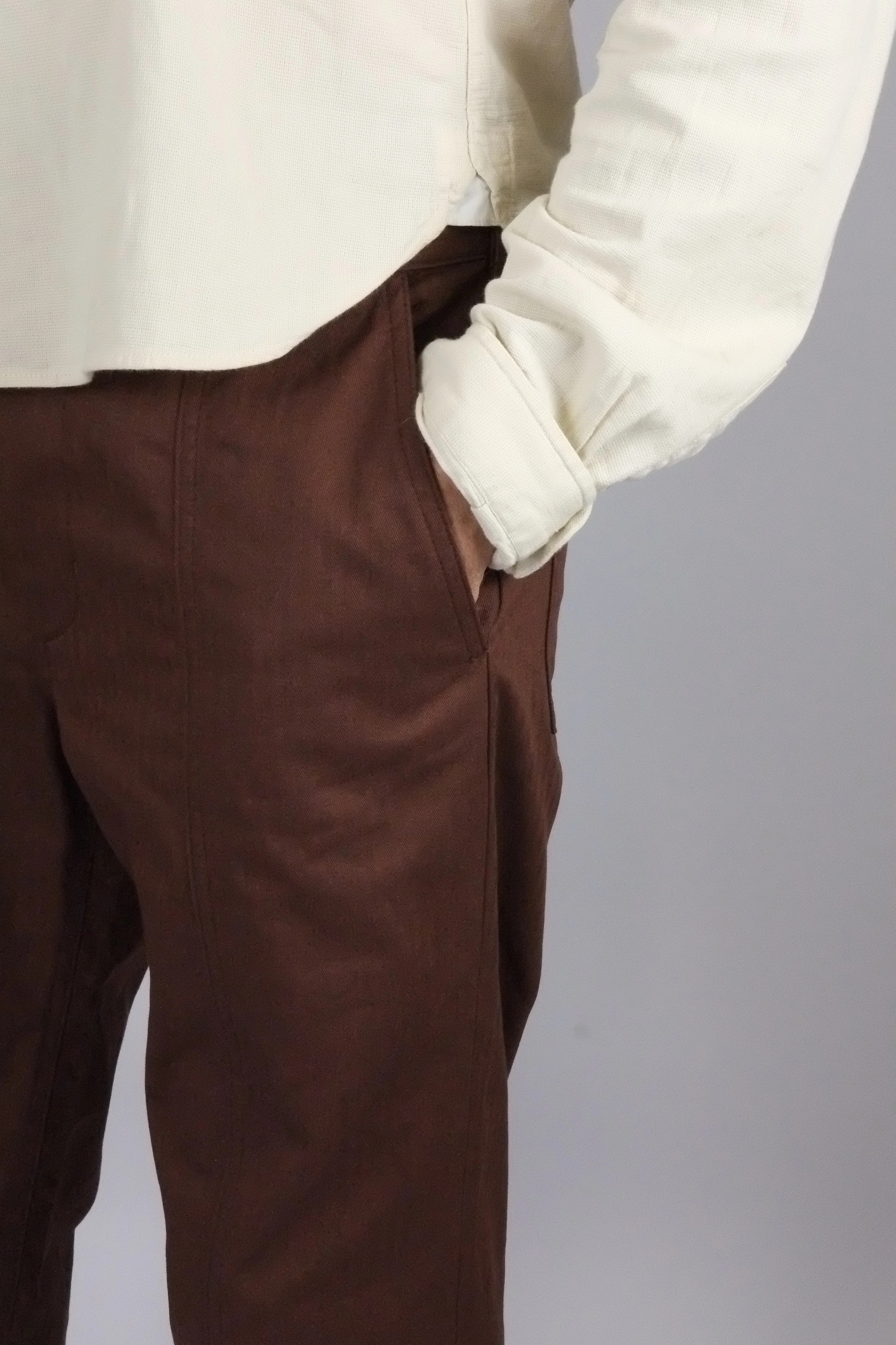 Atwin Man - The Slacks In Chocolate Twill - Image 6