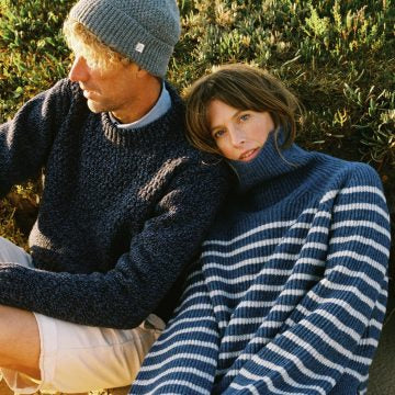 Charl Knits - Chibbles Jumper In Ocean Blue And Surf White - Image 3