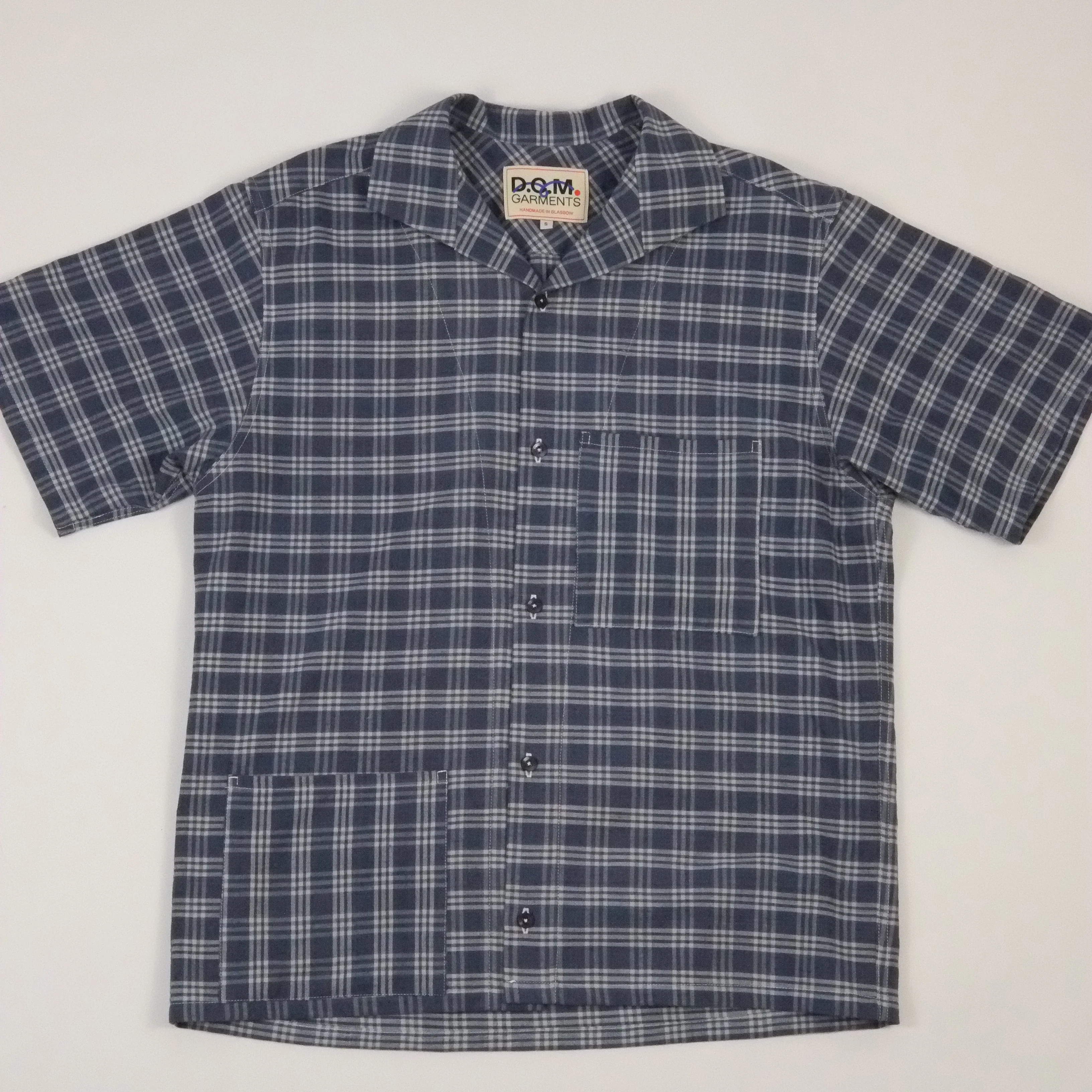 DCM Garments - The Short Sleeve Blue Check Holiday Shirt - Image 4