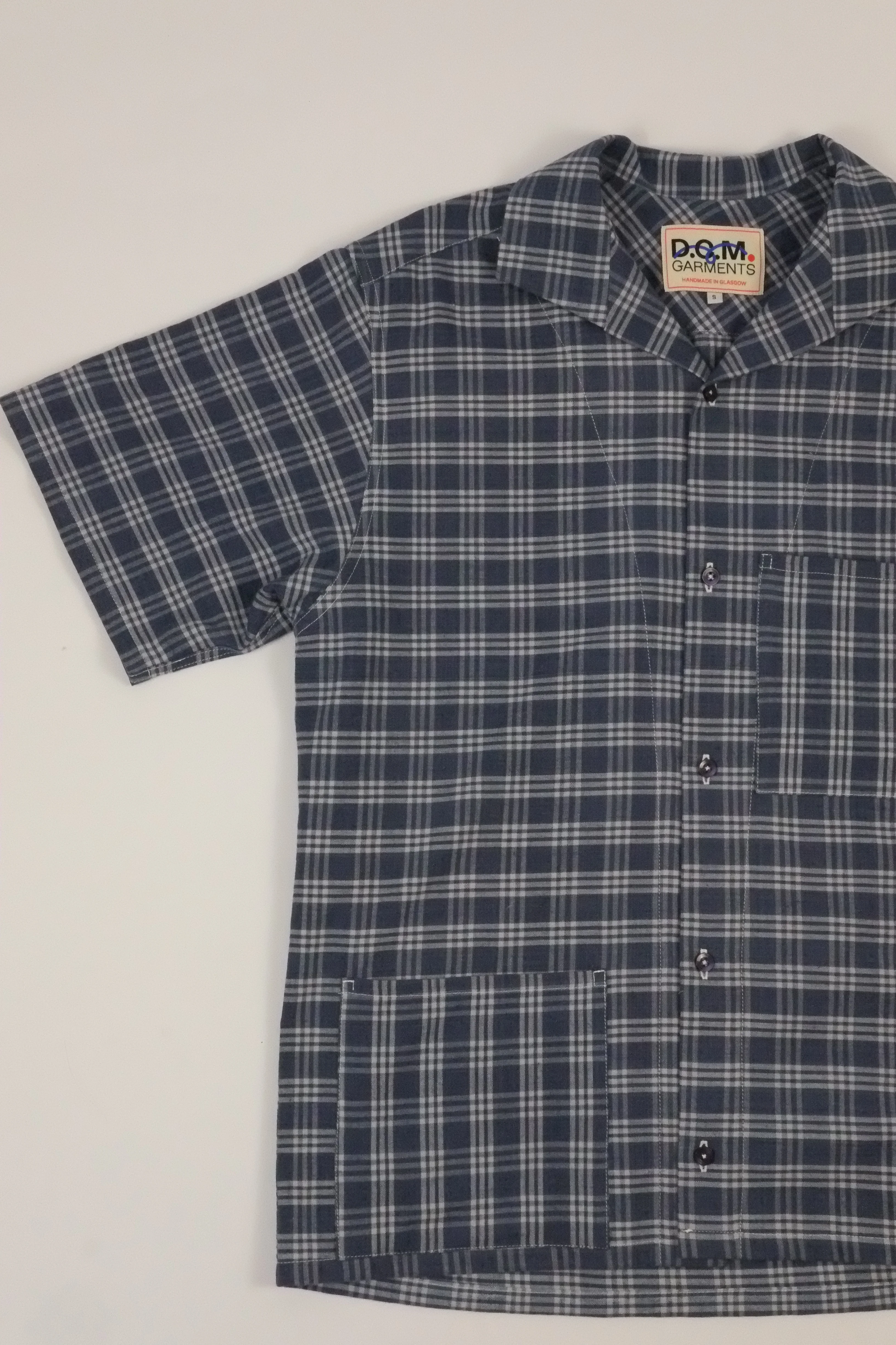 DCM Garments - The Short Sleeve Blue Check Holiday Shirt - Image 5