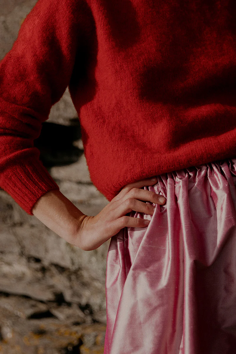 Elwin - Donegal Sweater In Claret - Image 3