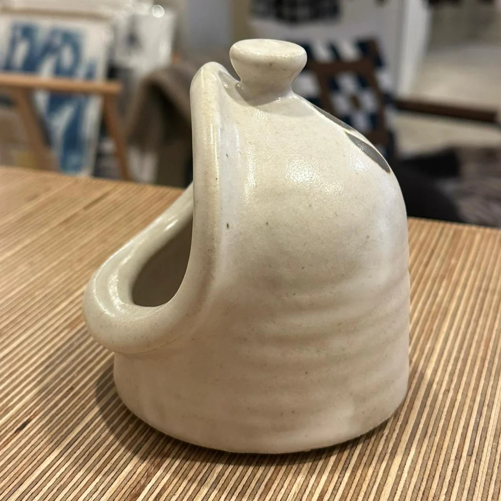 Lily Pearmain - White With Oxide Decoration Salt Pig - Image 3