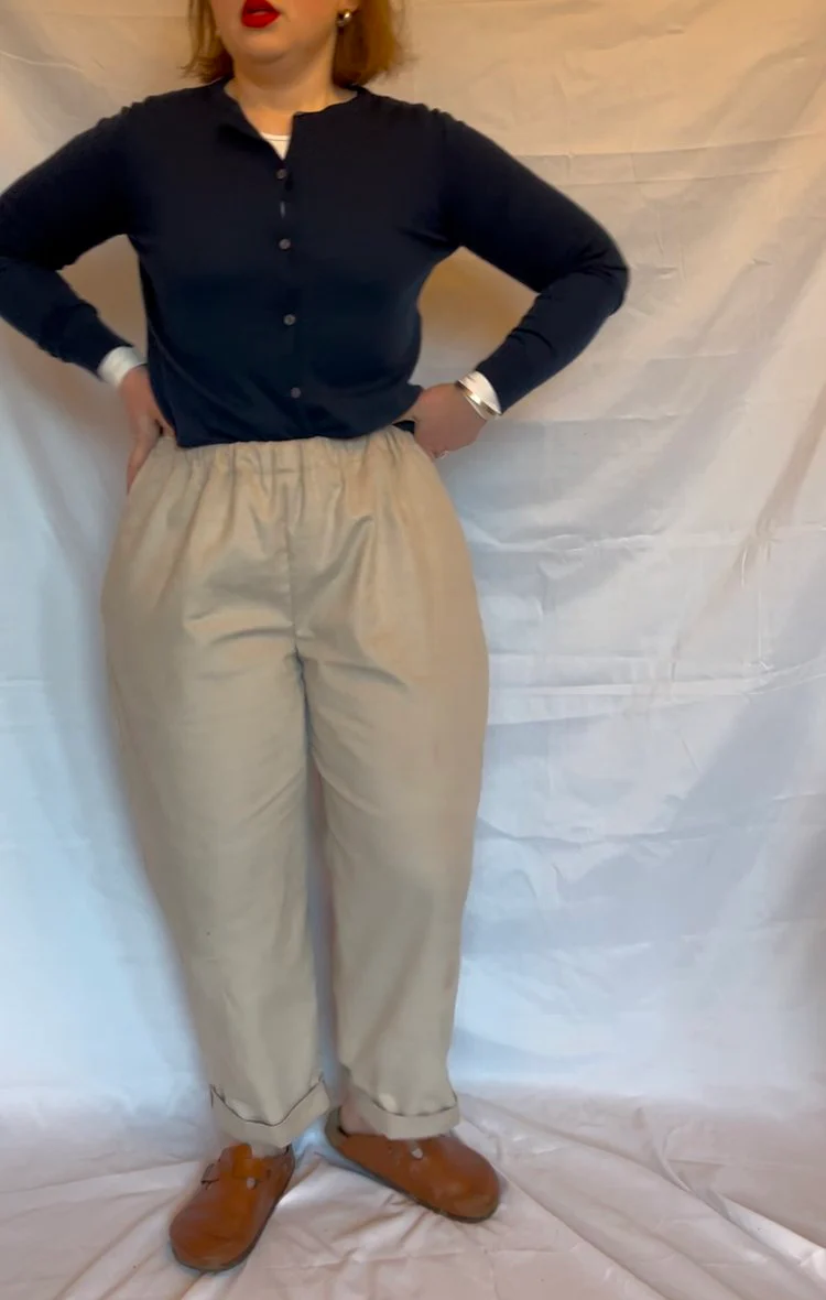Love & Squalor - Cream Cord Tamara Trousers - Image 3
