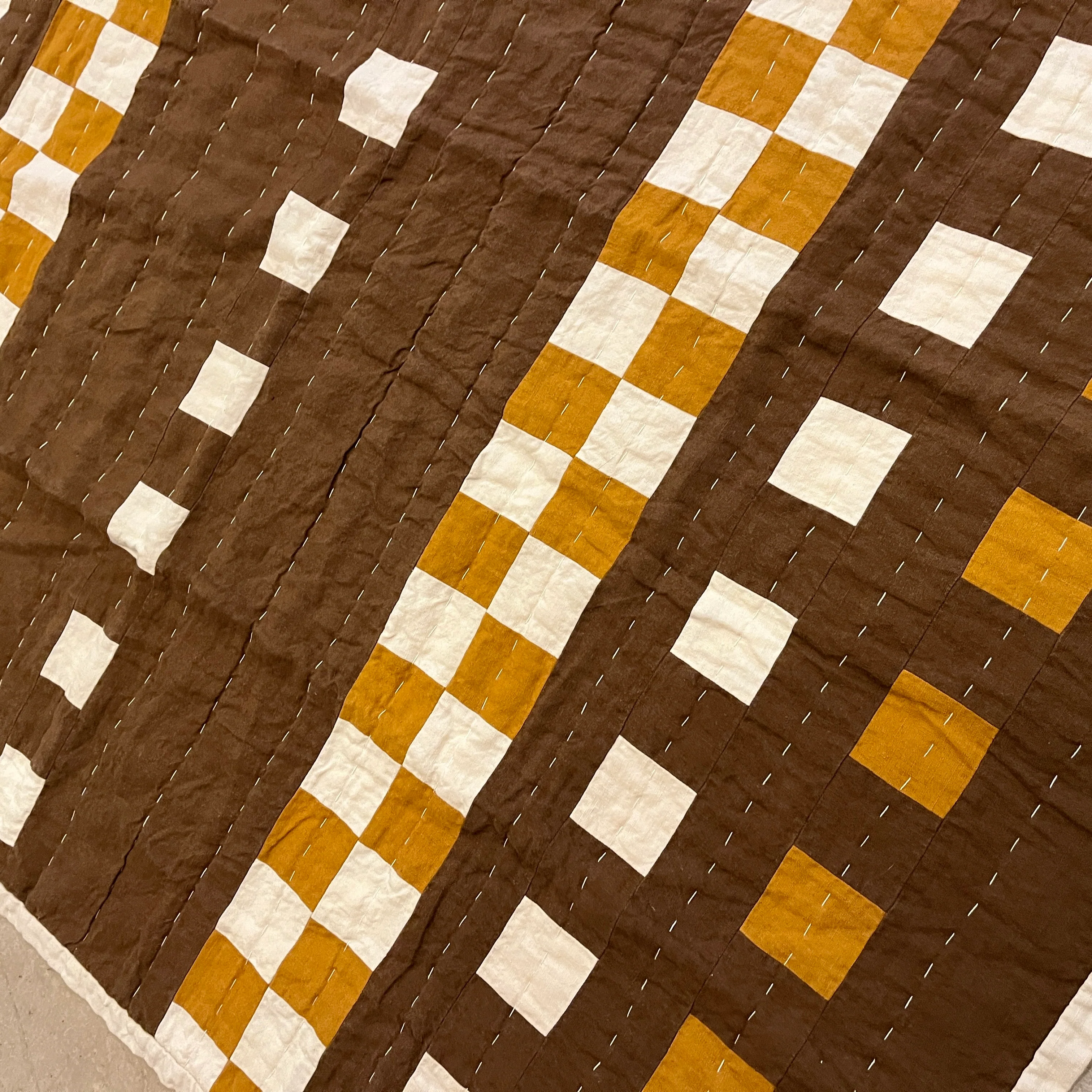 Slow Progress - Golden Hour Patchwork Quilt - Image 3