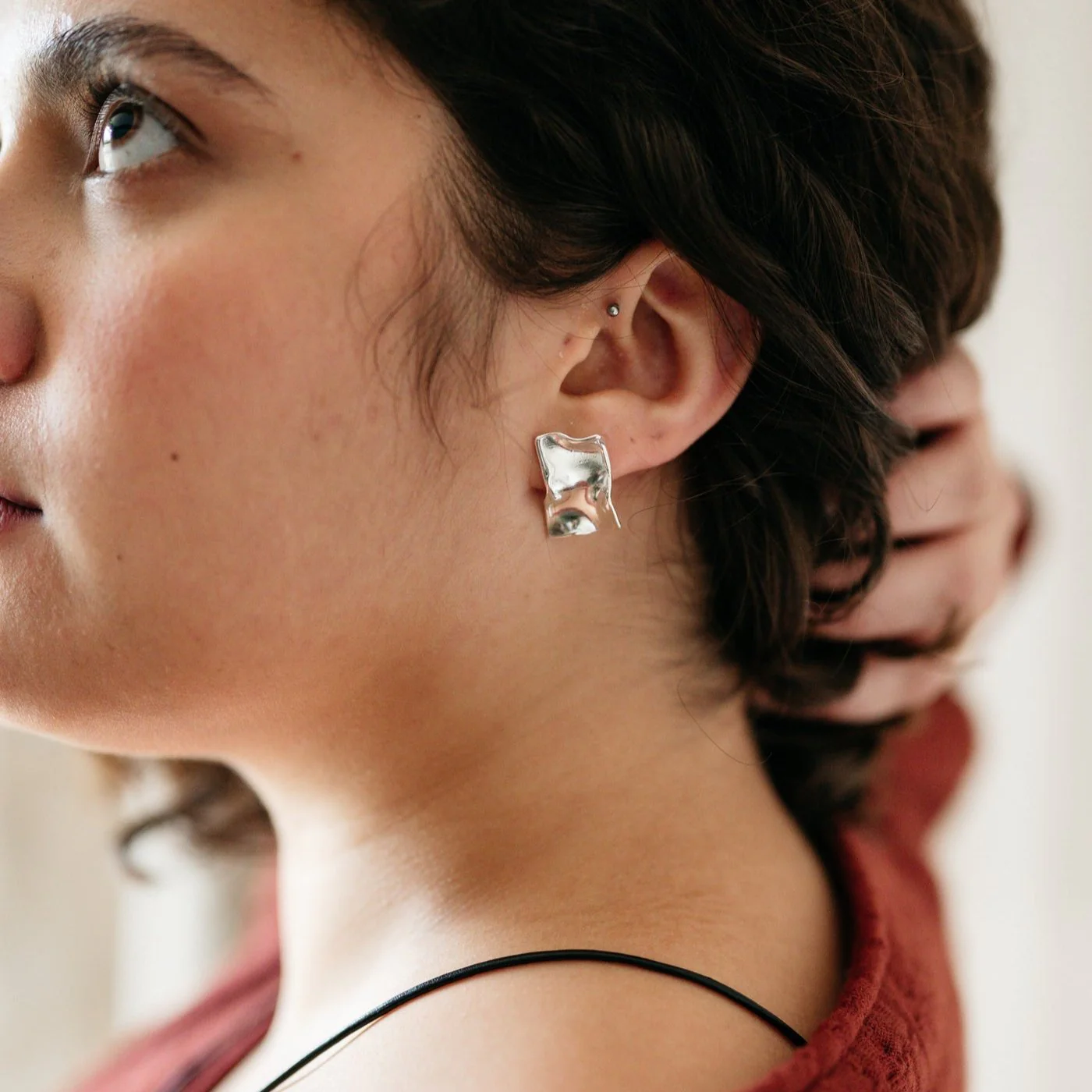 Studio Adorn - Crinkle Stud Earrings - Image 3