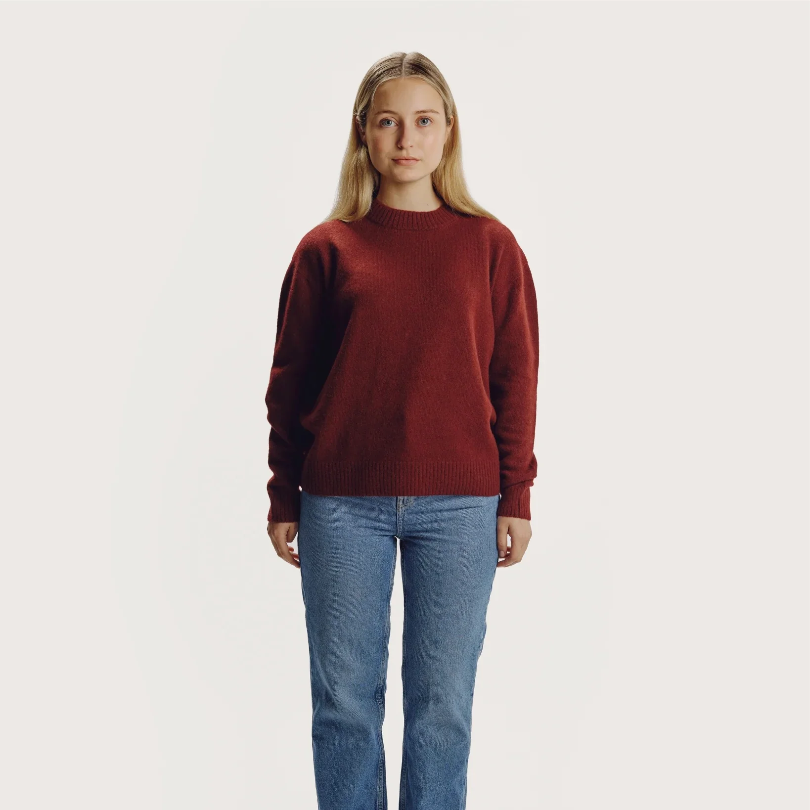 The Gather - The Josie Cashmere Jumper in Port - Image 3