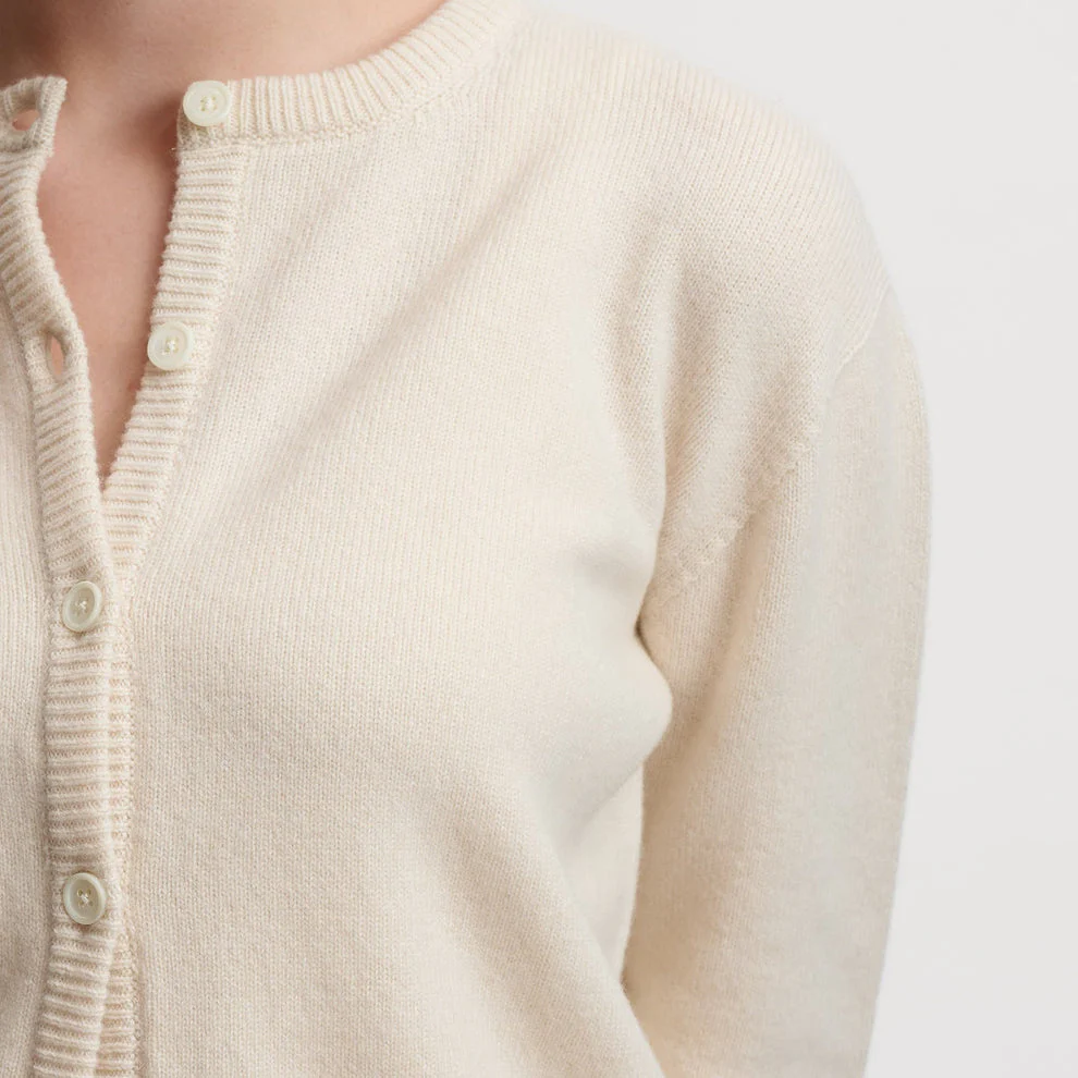 The Gather - The Poppy Cardigan In Cream - Image 3