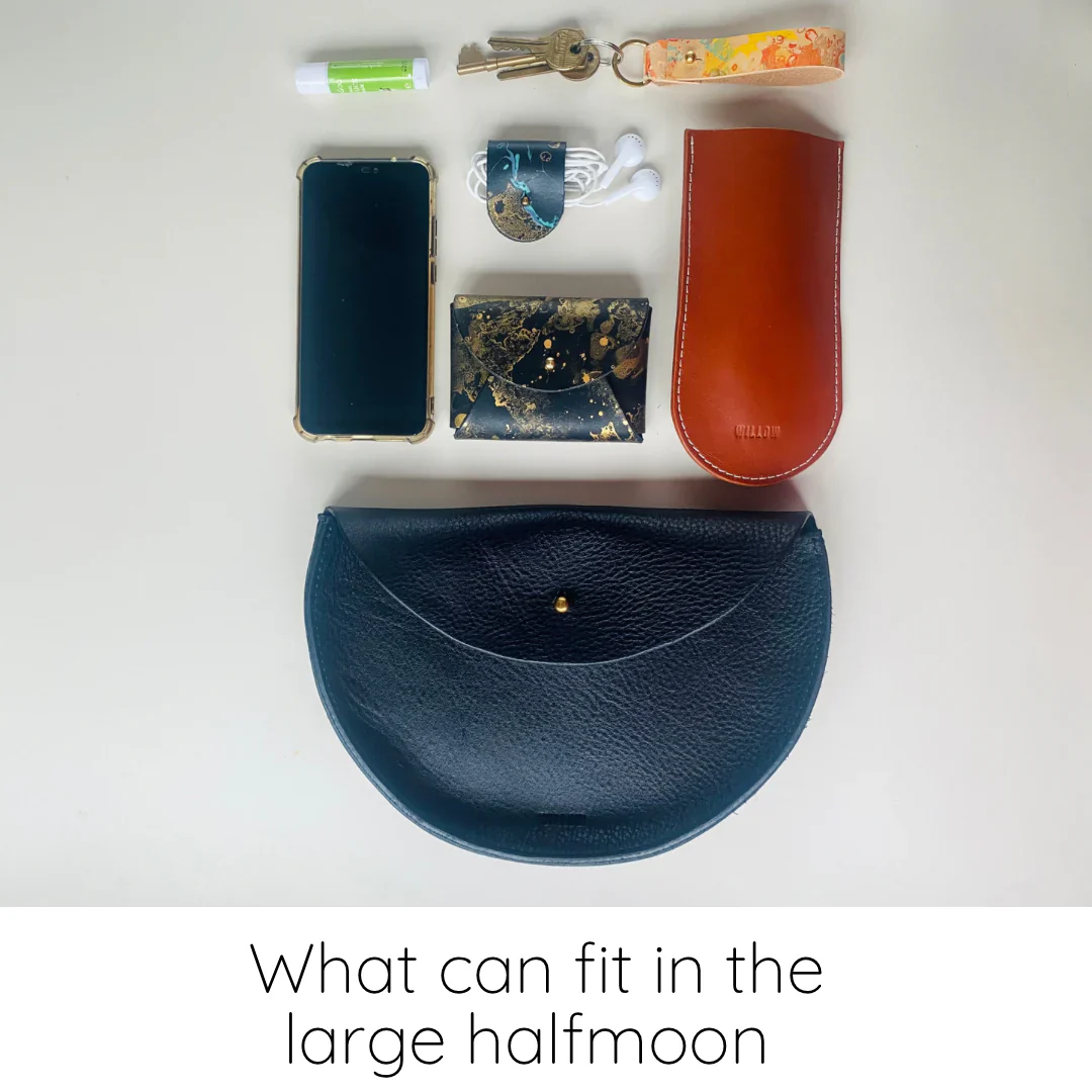 Willow Leather - Half Moon Large Bag In Textured Yellow - Image 3